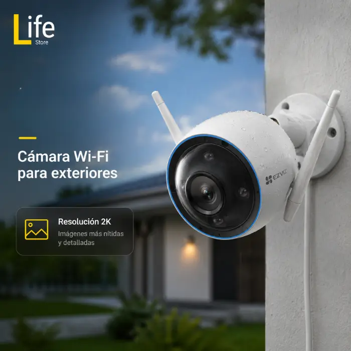 CAMARA DE SEGURIDAD 3MP FIJA WIFI LENTE GRAN ANGULAR 108° EZVIZ HASTA 512GB - Imagen 2