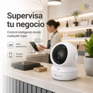 CAMARA DE SEGURIDAD 5MP WIFI CON MOVIMIENTO 360° EZVIZ HASTA 512GB INTERIORES