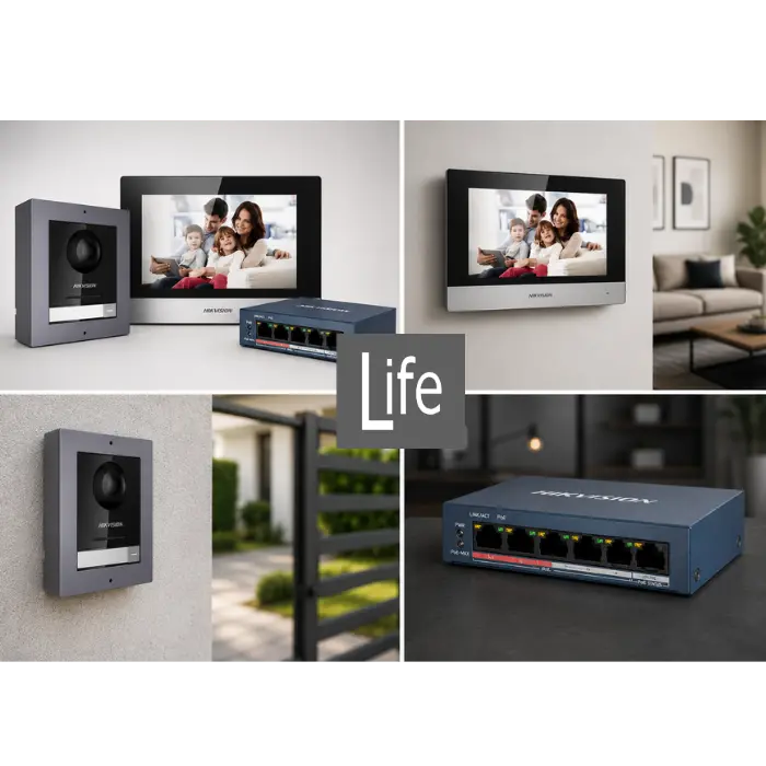 KIT VIDEO PORTERO CON MONITOR DS-KD8003 CAMARA DS-KH6320 SWITCH Y SD CARD - Imagen 3