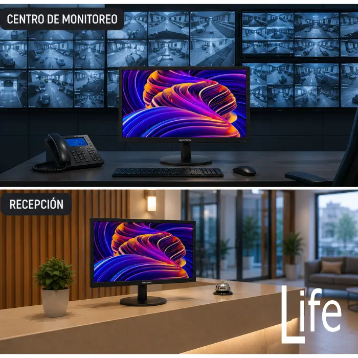 MONITOR 22" LCD CON AUDIO 1920 X 1080 220V HIKVISION VESA - Imagen 3
