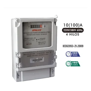 MEDIDOR DE ENERGIA MONOFASICO DIGITAL PARA RIEL "OPALUX" 5(80)A 220V 60HZ 154-286VAC MASTERX100