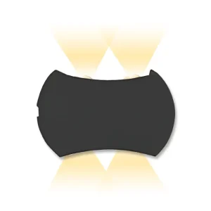 APLIQUE DE PARED "OPALUX" PYXIS 4 NEGRO