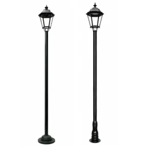 POSTE ORNAMENTAL METALICO HIERRO FUNDIDO 3.2MTS CON 1 FAROLA COLONIAL E27 220V DISEÑO COLONIAL