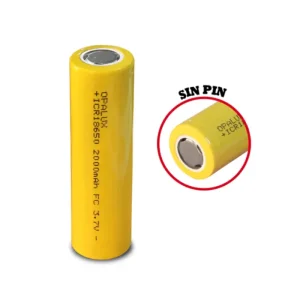 BATERIA RECARGABLE 18650 (FC) LITIO 3.7V "OPALUX" 2000MAH  S/PIN