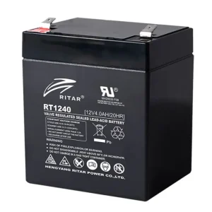 BATERIA RP VRLA 12V 4AH TERMINAL F1/F2 / PESO 1.2KG / MEDIDAS 90x70x101(107)MM