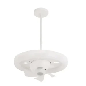 VENTILADOR CON LUZ LED 60W "OPALUX" DIMABLE Y 3CCT COLGANTE, VARILLA 50CM