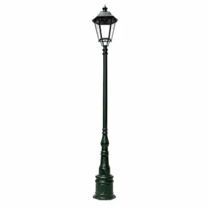 POSTE ORNAMENTAL METALICO HIERRO FUNDIDO 3.2MTS CON 1 FAROLA COLONIAL E27 220V DISEÑO COLONIAL