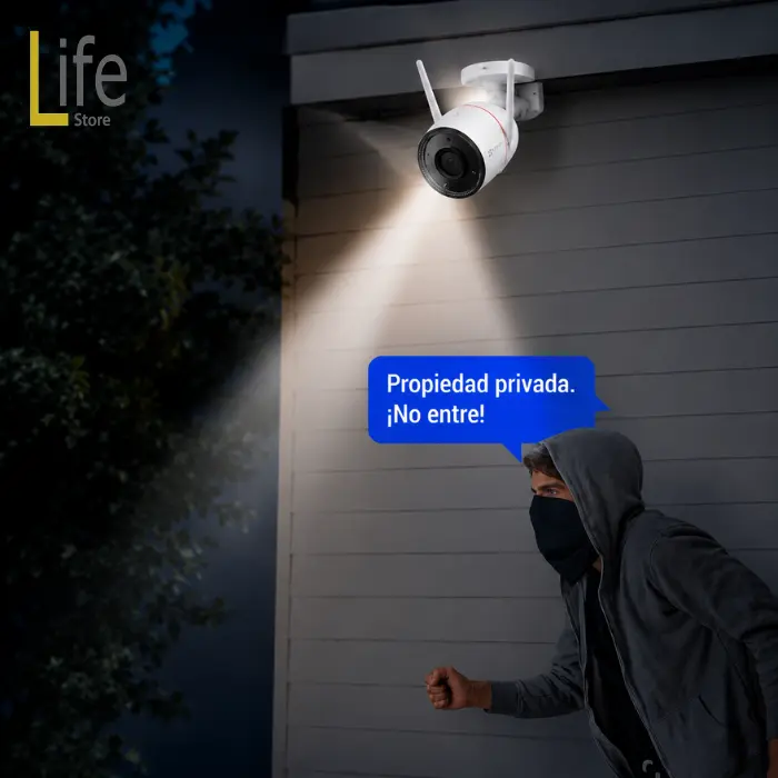 CAMARA DE SEGURIDAD 3MP FIJA WIFI LENTE GRAN ANGULAR 108° EZVIZ HASTA 512GB EXTERIORES IA PERSONAS - Imagen 3