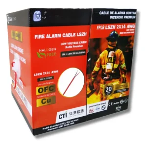 CABLE CONTRA INCENDIOS 2X14 FPLR LIBRE DE HALOGENO LSZH X 300MTS