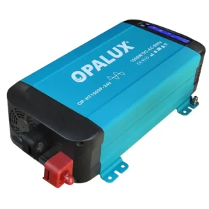 INVERSOR DE VOLTAJE 24V  "OPALUX" DE ONDA SENOIDAL PURA 1000W INC. 2 FUSIBLES, 1 PAR DE CABLE R/N CON TERMINAL 50/60 HZ