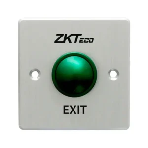 BOTON DE APERTURA ZK  TIPO HONGO VERDE CON PLACA ALUMINIO