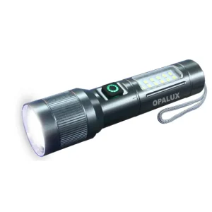 LINTERNA 5W  OPALUX 500LM, CON ZOOM, CARCASA DE METAL, 5 FUNCIONES