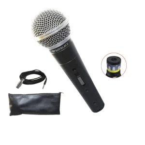 MICROFONO BATBLACK  PROFESIONAL DINAMICO ALAMBRICO C/SWITCH CABLE PLUG/CANON 5MTS
