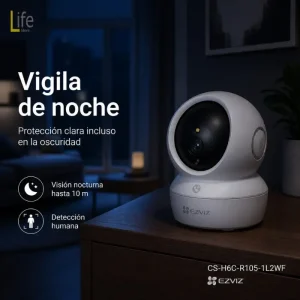 CAMARA DE SEGURIDAD 8MP WIFI CON MOVIMIENTO 360° EZVIZ HASTA 256GB INTERIORES