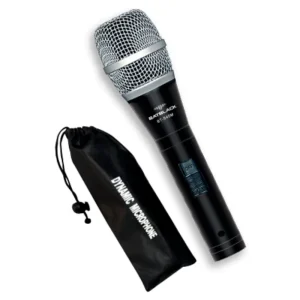 MICROFONO VOCAL DINAMICO UNIDIRECCIONAL "BATBLACK", METAL, 60-15KHZ, 5MTS. CABLE PLUG CANON
