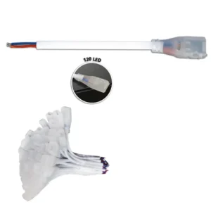 CONECTOR P/220V IP65 120LED C/CABLE 17CM EMPAQUE X 50UND
