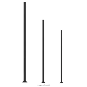 POSTE METALICO GALVANIZADO 4" ALTURA 8 MTS CON BASE PARA ANCLAR 30X30 PINTURA EPOXICA INCLUYE ADAPTADOR PARA INSTALAR LUMINARIA