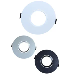 SPOT PLANO ORIENTABLE PARA DICROICO "OPALUX" BASE GU10 COLOR NEGRO IP20