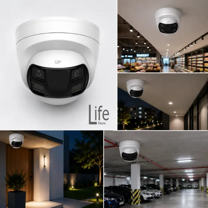 CAMARA TURRET IP 6MP DOBLE LENTE 180° 2.8MM SMART HYBRID LIGHT IR30M - Imagen 3
