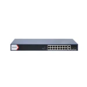 SWITCH 16 PUERTOS POE ALL 1000M (1G) + 2 UP RJ45 (1G) + 2 UP SFP (1G) - 230W ADMINISTRABLE HIKVISION