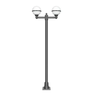 POSTE METALICO GALVANIZADO 4" TIPO ORNAMENTAL ALTURA 3.2 MTS CON 2/3 SOPORTES PARA LUMINARIAS CON BASE PARA ANCLAR 30X30 PINTURA EPOXICA INCLUYE ADAPTADOR PARA INSTALAR LUMINARIAS