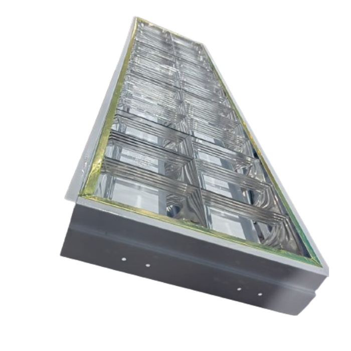 Rejilla 2x18w 120X30 para tubos LED Metalica para Empotrar